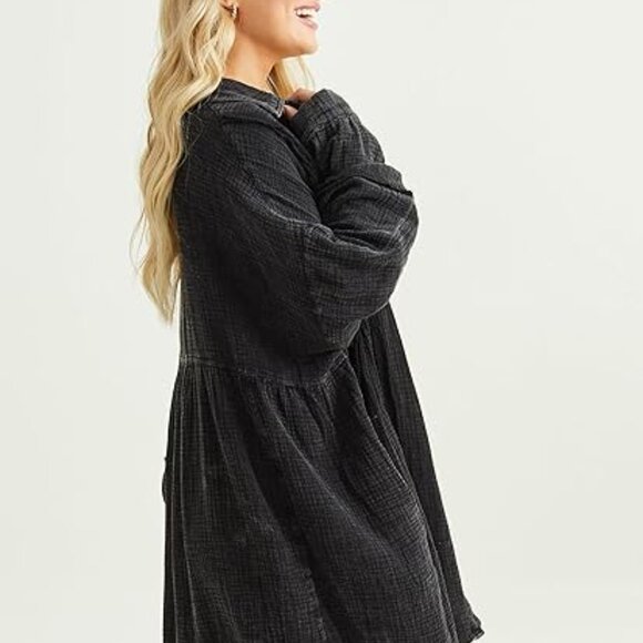 Altar'd State Classic Black L/S Shirt Versatile Comfortable w/pockets $74.95 tag - Picture 9 of 10